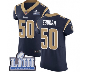 #50 Elite Samson Ebukam Navy Blue Nike NFL Home Men's Jersey Los Angeles Rams Vapor Untouchable Super Bowl LIII Bound