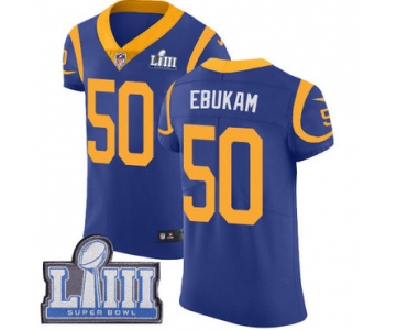 #50 Elite Samson Ebukam Royal Blue Nike NFL Alternate Men's Jersey Los Angeles Rams Vapor Untouchable Super Bowl LIII Bound