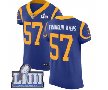 #57 Elite John Franklin-Myers Royal Blue Nike NFL Alternate Men's Jersey Los Angeles Rams Vapor Untouchable Super Bowl LIII Bound
