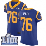 #76 Elite Orlando Pace Royal Blue Nike NFL Alternate Men's Jersey Los Angeles Rams Vapor Untouchable Super Bowl LIII Bound