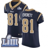 #81 Elite Gerald Everett Navy Blue Nike NFL Home Men's Jersey Los Angeles Rams Vapor Untouchable Super Bowl LIII Bound