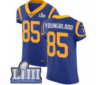 #85 Elite Jack Youngblood Royal Blue Nike NFL Alternate Men's Jersey Los Angeles Rams Vapor Untouchable Super Bowl LIII Bound