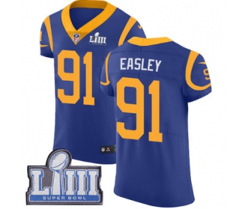 #91 Elite Dominique Easley Royal Blue Nike NFL Alternate Men's Jersey Los Angeles Rams Vapor Untouchable Super Bowl LIII Bound