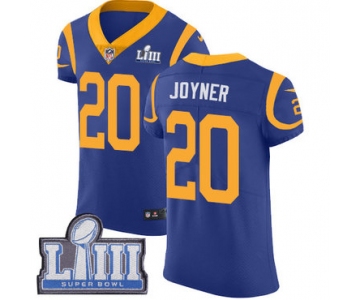 Men's Los Angeles Rams #20 Lamarcus Joyner Royal Blue Nike NFL Alternate Vapor Untouchable Super Bowl LIII Bound Elite Jersey