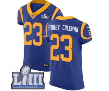 Men's Los Angeles Rams #23 Nickell Robey-Coleman Royal Blue Nike NFL Alternate Vapor Untouchable Super Bowl LIII Bound Elite Jersey