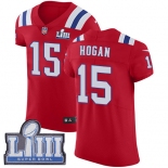 #15 Elite Chris Hogan Red Nike NFL Alternate Men's Jersey New England Patriots Vapor Untouchable Super Bowl LIII Bound
