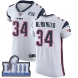 #34 Elite Rex Burkhead White Nike NFL Road Men's Jersey New England Patriots Vapor Untouchable Super Bowl LIII Bound