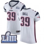 #39 Elite Montee Ball White Nike NFL Road Men's Jersey New England Patriots Vapor Untouchable Super Bowl LIII Bound