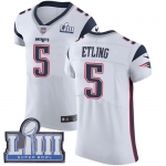 #5 Elite Danny Etling White Nike NFL Road Men's Jersey New England Patriots Vapor Untouchable Super Bowl LIII Bound