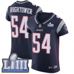 #54 Elite Dont'a Hightower Navy Blue Nike NFL Home Men's Jersey New England Patriots Vapor Untouchable Super Bowl LIII Bound