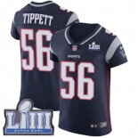 #56 Elite Andre Tippett Navy Blue Nike NFL Home Men's Jersey New England Patriots Vapor Untouchable Super Bowl LIII Bound