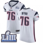 #76 Elite Isaiah Wynn White Nike NFL Road Men's Jersey New England Patriots Vapor Untouchable Super Bowl LIII Bound