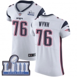 #76 Elite Isaiah Wynn White Nike NFL Road Men's Jersey New England Patriots Vapor Untouchable Super Bowl LIII Bound