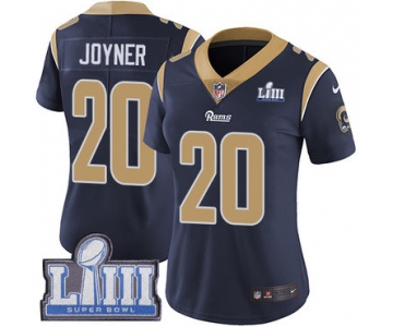 #20 Limited Lamarcus Joyner Navy Blue Nike NFL Home Women's Jersey Los Angeles Rams Vapor Untouchable Super Bowl LIII Bound