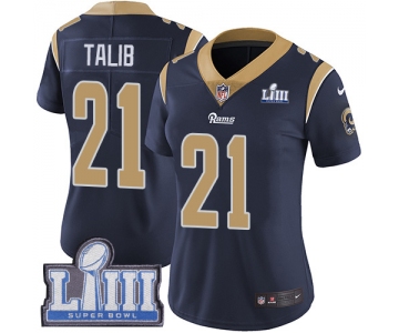 #21 Limited Aqib Talib Navy Blue Nike NFL Home Women's Jersey Los Angeles Rams Vapor Untouchable Super Bowl LIII Bound