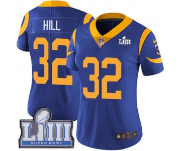 #32 Limited Troy Hill Royal Blue Nike NFL Alternate Women's Jersey Los Angeles Rams Vapor Untouchable Super Bowl LIII Bound