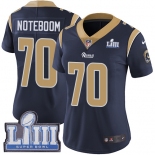 #70 Limited Joseph Noteboom Navy Blue Nike NFL Home Women's Jersey Los Angeles Rams Vapor Untouchable Super Bowl LIII Bound