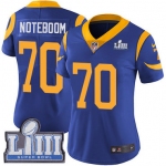 #70 Limited Joseph Noteboom Royal Blue Nike NFL Alternate Women's Jersey Los Angeles Rams Vapor Untouchable Super Bowl LIII Bound