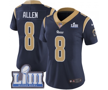 #8 Limited Brandon Allen Navy Blue Nike NFL Home Women's Jersey Los Angeles Rams Vapor Untouchable Super Bowl LIII Bound