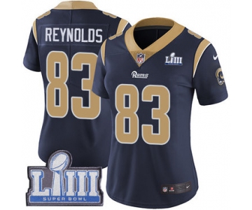 #83 Limited Josh Reynolds Navy Blue Nike NFL Home Women's Jersey Los Angeles Rams Vapor Untouchable Super Bowl LIII Bound