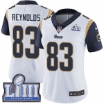 #83 Limited Josh Reynolds White Nike NFL Road Women's Jersey Los Angeles Rams Vapor Untouchable Super Bowl LIII Bound