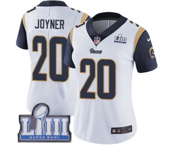 Women's Los Angeles Rams #20 Lamarcus Joyner White Nike NFL Road Vapor Untouchable Super Bowl LIII Bound Limited Jersey