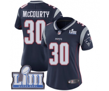 #30 Limited Jason McCourty Navy Blue Nike NFL Home Women's Jersey New England Patriots Vapor Untouchable Super Bowl LIII Bound