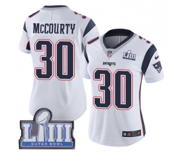 #30 Limited Jason McCourty White Nike NFL Road Women's Jersey New England Patriots Vapor Untouchable Super Bowl LIII Bound