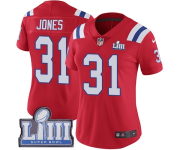 #31 Limited Jonathan Jones Red Nike NFL Alternate Women's Jersey New England Patriots Vapor Untouchable Super Bowl LIII Bound