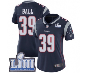 #39 Limited Montee Ball Navy Blue Nike NFL Home Women's Jersey New England Patriots Vapor Untouchable Super Bowl LIII Bound