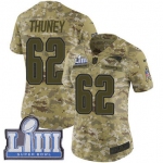 #62 Limited Joe Thuney Camo Nike NFL Women's Jersey New England Patriots 2018 Salute to Service Super Bowl LIII Bound