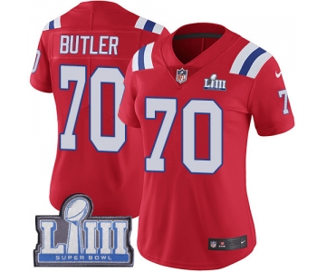 #70 Limited Adam Butler Red Nike NFL Alternate Women's Jersey New England Patriots Vapor Untouchable Super Bowl LIII Bound