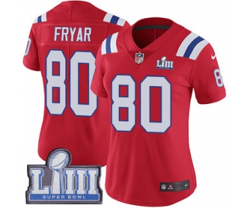 #80 Limited Irving Fryar Red Nike NFL Alternate Women's Jersey New England Patriots Vapor Untouchable Super Bowl LIII Bound