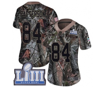 #84 Limited Cordarrelle Patterson Camo Nike NFL Women's Jersey New England Patriots Rush Realtree Super Bowl LIII Bound