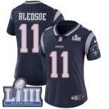 Women's New England Patriots #11 Drew Bledsoe Navy Blue Nike NFL Home Vapor Untouchable Super Bowl LIII Bound Limited Jersey