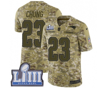 #23 Limited Patrick Chung Camo Nike NFL Youth Jersey New England Patriots 2018 Salute to Service Super Bowl LIII Bound