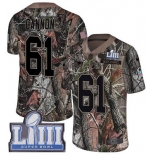 #61 Limited Marcus Cannon Camo Nike NFL Youth Jersey New England Patriots Rush Realtree Super Bowl LIII Bound