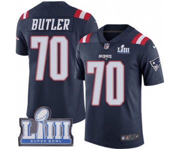 #70 Limited Adam Butler Navy Blue Nike NFL Youth Jersey New England Patriots Rush Vapor Untouchable Super Bowl LIII Bound