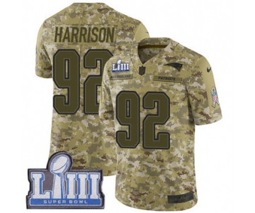 #92 Limited James Harrison Camo Nike NFL Youth Jersey New England Patriots 2018 Salute to Service Super Bowl LIII Bound