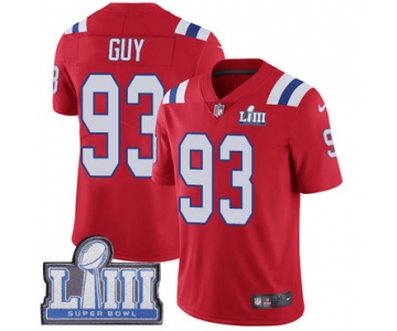 #93 Limited Lawrence Guy Red Nike NFL Alternate Youth Jersey New England Patriots Vapor Untouchable Super Bowl LIII Bound