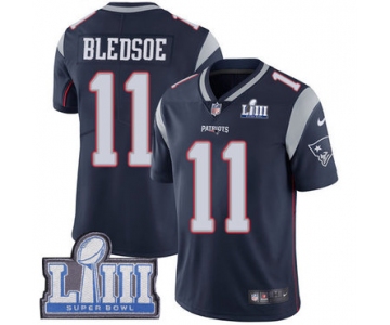 Youth New England Patriots #11 Drew Bledsoe Navy Blue Nike NFL Home Vapor Untouchable Super Bowl LIII Bound Limited Jersey