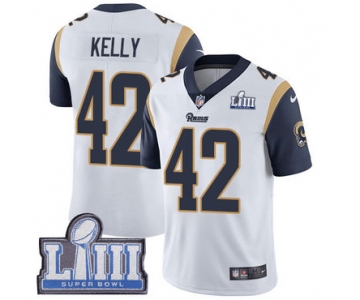 #42 Limited John Kelly White Nike NFL Road Youth Jersey Los Angeles Rams Vapor Untouchable Super Bowl LIII Bound