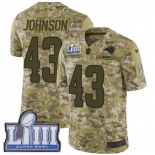 #43 Limited John Johnson Camo Nike NFL Youth Jersey Los Angeles Rams 2018 Salute to Service Super Bowl LIII Bound
