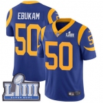 Youth Los Angeles Rams #50 Limited Samson Ebukam Royal Blue Nike NFL Alternate Vapor Untouchable Super Bowl LIII Bound Limited Jersey