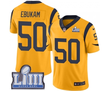 Youth Los Angeles Rams #50Samson Ebukam Gold Nike NFL Rush Vapor Untouchable Super Bowl LIII Bound Limited Jersey
