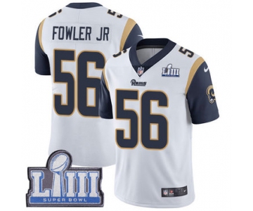 Youth Los Angeles Rams #56 Dante Fowler Jr White Nike NFL Road Vapor Untouchable Super Bowl LIII Bound Limited Jersey