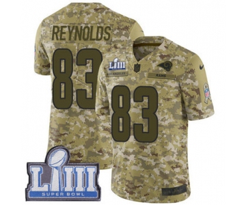 Youth Los Angeles Rams #83 Josh Reynolds Camo Nike NFL 2018 Salute to Service Super Bowl LIII Bound Limited Jersey