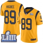 Youth Los Angeles Rams #89 Limited Tyler Higbee Gold Nike NFL Rush Vapor Untouchable Super Bowl LIII Bound Limited Jersey