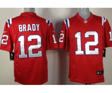 Nike New England Patriots #12 Tom Brady Red Game Jersey