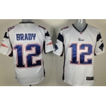 Nike New England Patriots #12 Tom Brady White Game Jersey